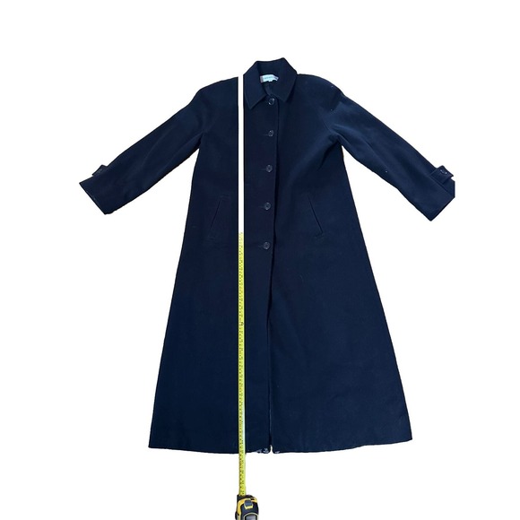 Vintage Jones New York 100% Wool Long Black Coat 50" Tall Size 8 Tip Is Damage. - Picture 5 of 13